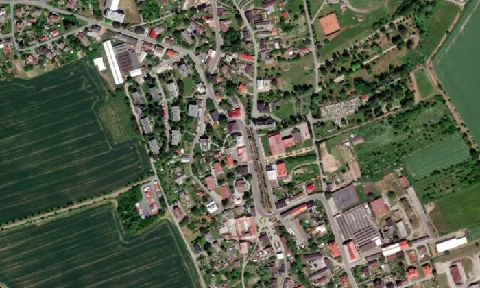 Kostel svatého Jiří (Libina) – letecký pohled