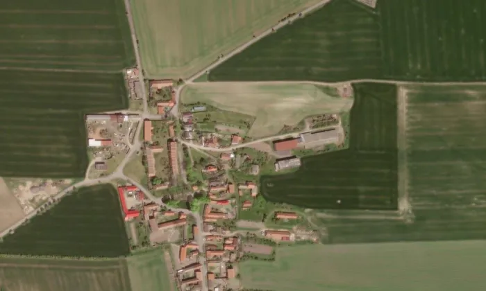 Kostel svatého Jiří (Lukov) – letecký pohled