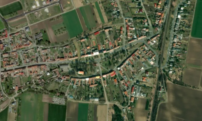 kostel svatého Jiří (Pivín) – letecký pohled