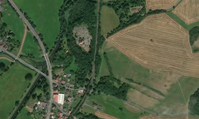 Kostel svatého Jiljí (Švihov) – letecký pohled