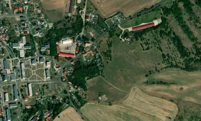 Kostel svatého Jiljí (Bečov) – letecký pohled