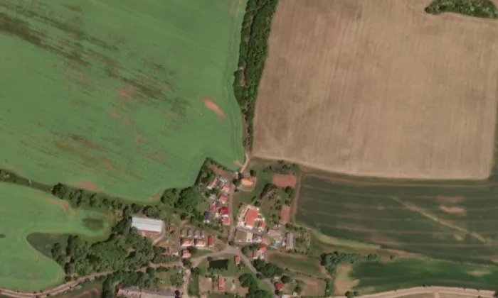 Kostel svatého Jiljí (Lubenec) – letecký pohled