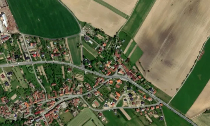 kostel svatého Jiljí (Ruda) – letecký pohled