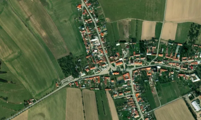 Kostel svatého Jiljí (Studnice) – letecký pohled