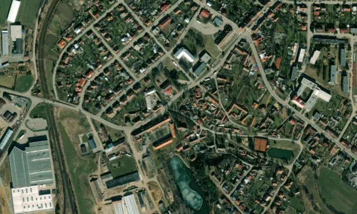 kostel svatého jména Panny Marie – letecký pohled