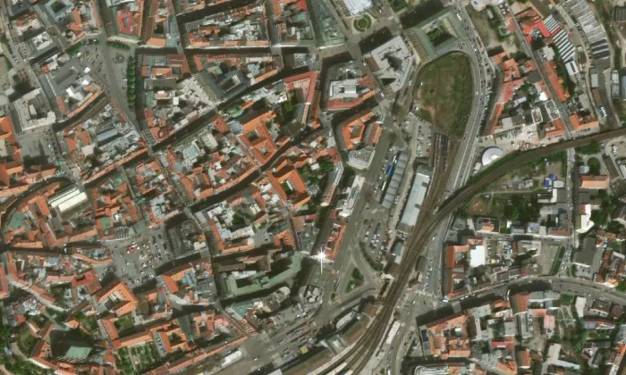 kostel svatého Josefa (Brno-město) – letecký pohled