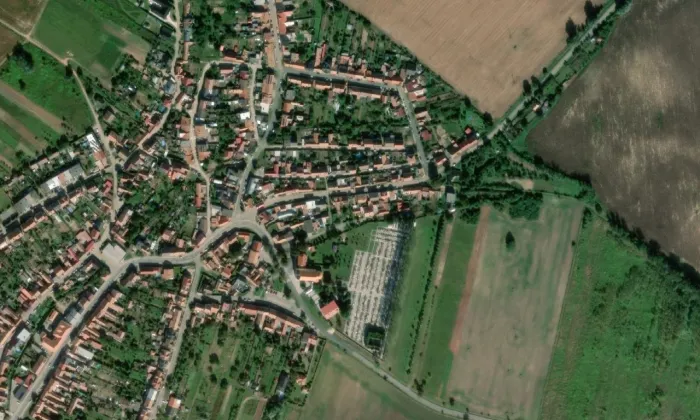 kostel svatého Josefa (Dubňany) – letecký pohled