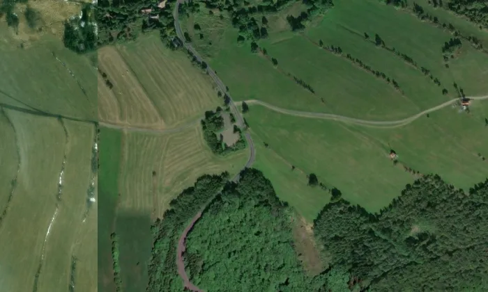 Kostel svatého Josefa (Petrovice) – letecký pohled