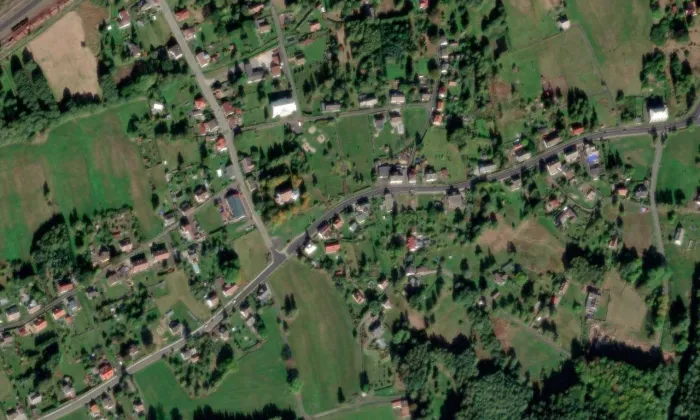 Kostel svatého Josefa (Rybniště) – letecký pohled