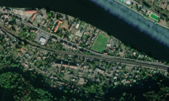 Kostel svatého Josefa (Vaňov) – letecký pohled