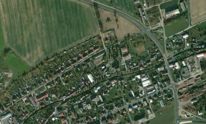 kostel svatého Kříže (Javorník) – letecký pohled
