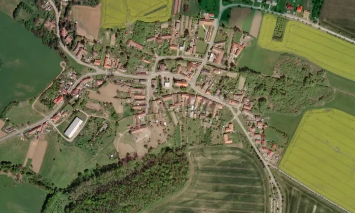 kostel svatého Klimenta (Horní Břečkov) – letecký pohled