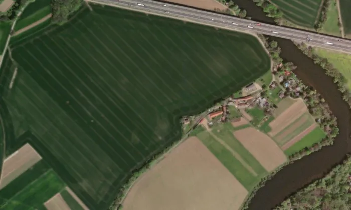 kostel svatého Klimenta (Hostěnice) – letecký pohled