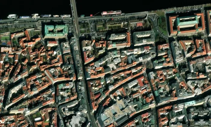 kostel svatého Klimenta (Nové Město) – letecký pohled