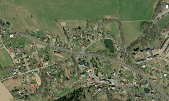 Kostel svatého Martina (Jindřichovice) – letecký pohled