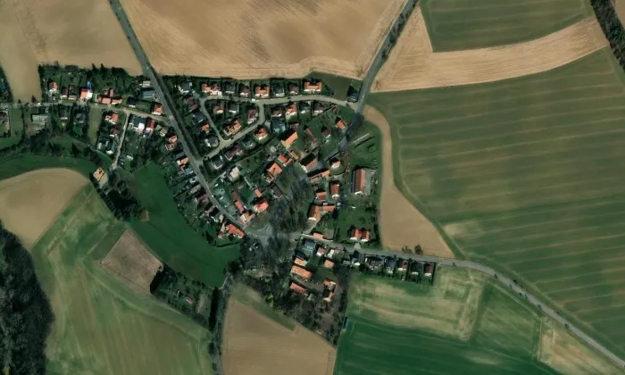 Kostel svatého Martina (Lipany) – letecký pohled