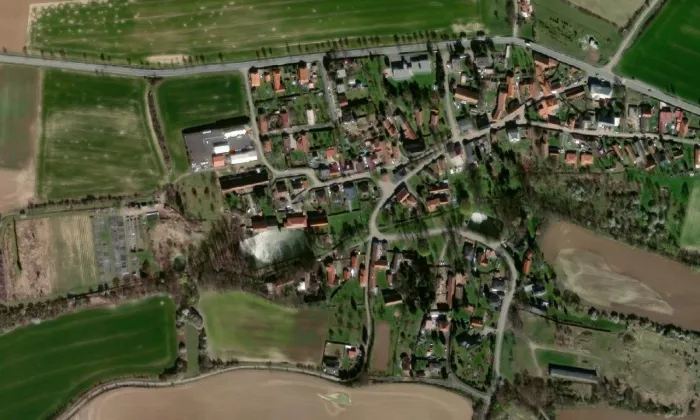 Kostel svatého Matouše (Malotice) – letecký pohled