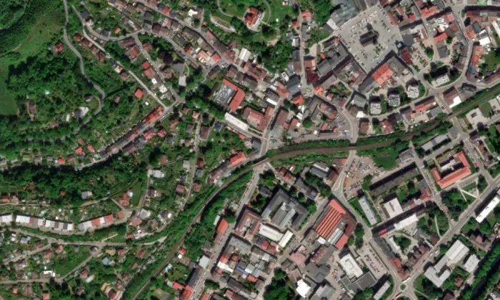 Kostel svatého Michaela archanděla (Náchod) – letecký pohled
