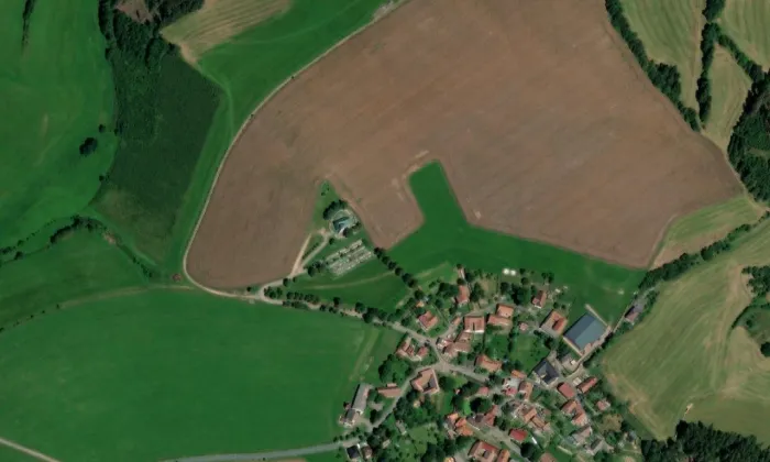 Kostel svatého Michaela archanděla (Vítochov) – letecký pohled