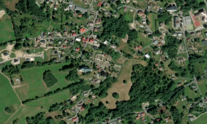 Kostel svatého Michaela archanděla (Smržovka) – letecký pohled