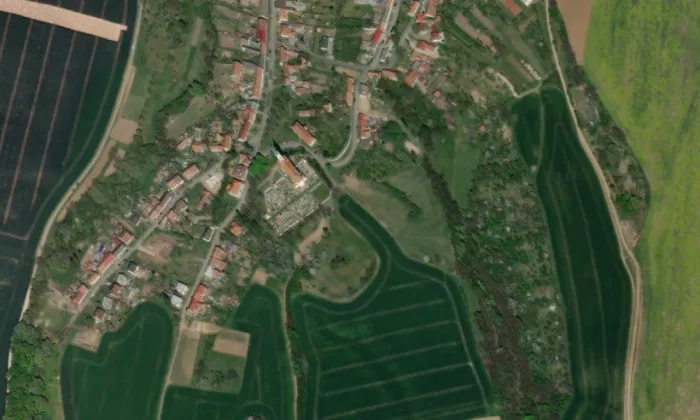 Kostel svatého Michala (Švábenice) – letecký pohled