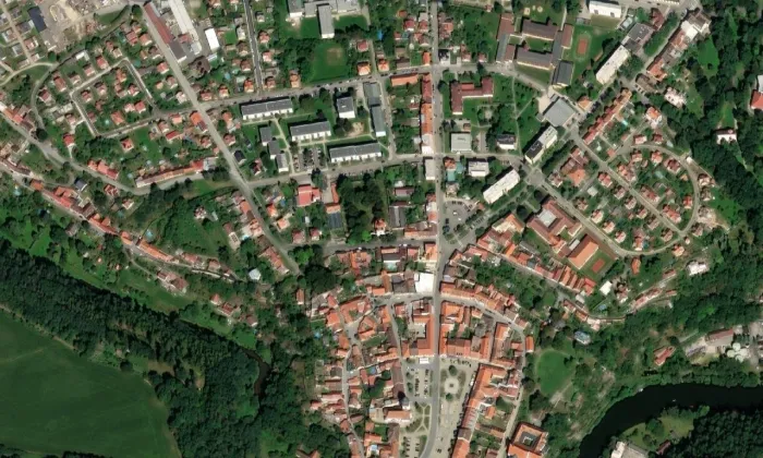 Kostel svatého Michala (Bechyně) – letecký pohled