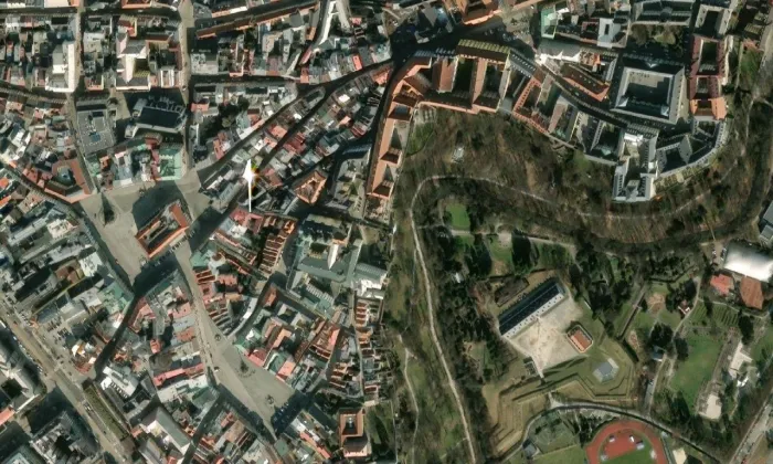 kostel svatého Michala (Olomouc) – letecký pohled