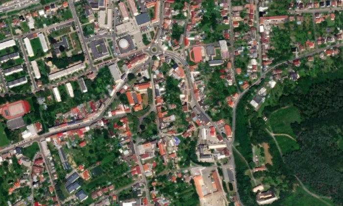 Kostel svatého Mikuláše (Malenovice) – letecký pohled