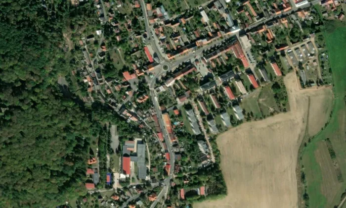 Kostel svatého Mikuláše (Zbiroh) – letecký pohled