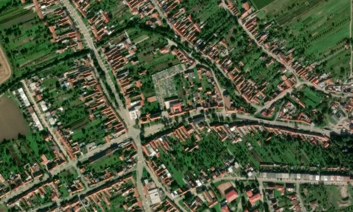 kostel svatého Ondřeje (Blatnice pod Svatým Antonínkem) – letecký pohled