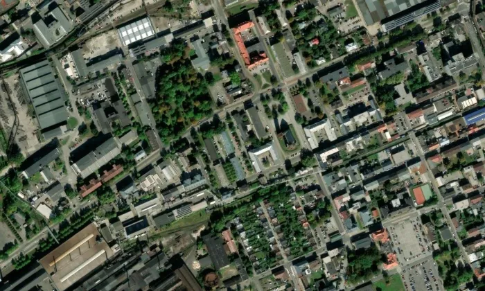 Kostel svatého Pavla (Vítkovice) – letecký pohled