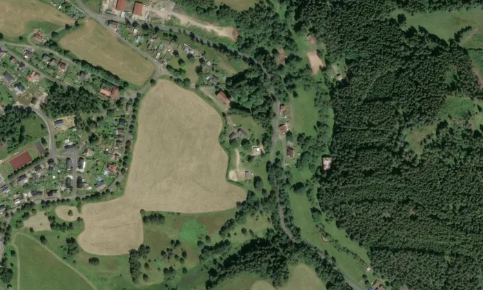 Kostel svatého Petra a Pavla (Rotava) – letecký pohled