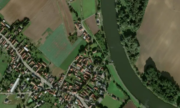 kostel svatého Václava (Kovanice) – letecký pohled