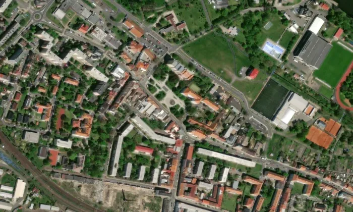 Kostel svatého Václava (Lovosice) – letecký pohled