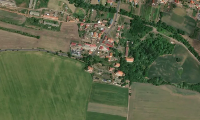 Kostel svatého Víta (Libědice) – letecký pohled