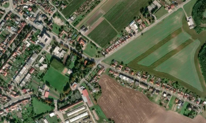 kostel svatého Vendelína (Čejč) – letecký pohled
