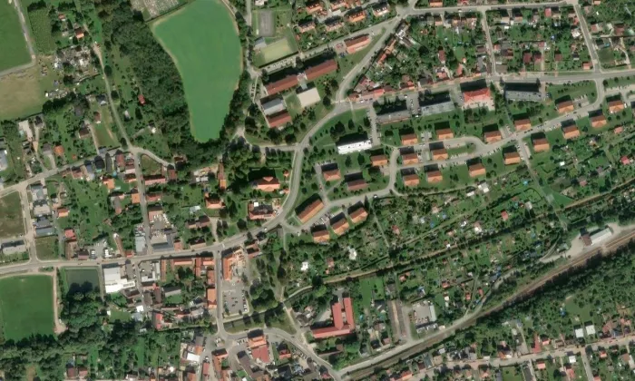 Kostel svatého Vojtěcha (Vejprnice) – letecký pohled