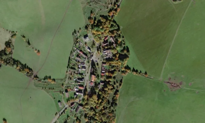 Kostel Všech svatých (Boněnov) – letecký pohled