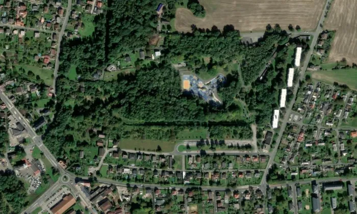 Koupark – letecký pohled