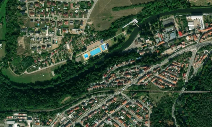 Krajíčkova stráň – letecký pohled