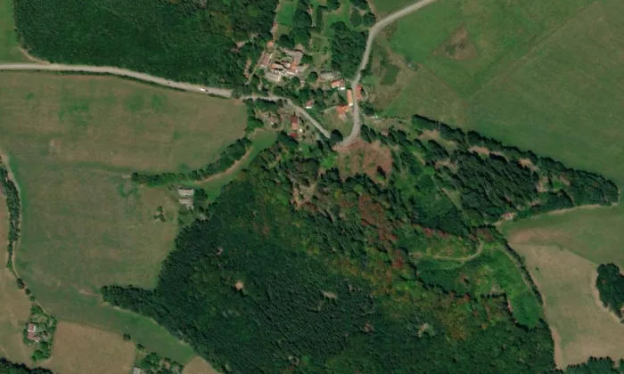 Kuglvajt (Brloh) – letecký pohled