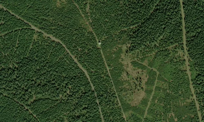 Kunštátská kaple – letecký pohled