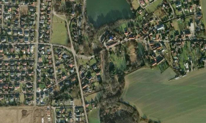 Květnice – letecký pohled