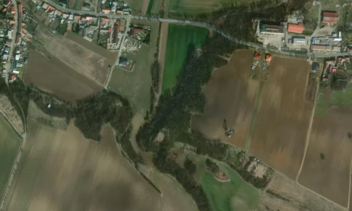 Ledvice – letecký pohled