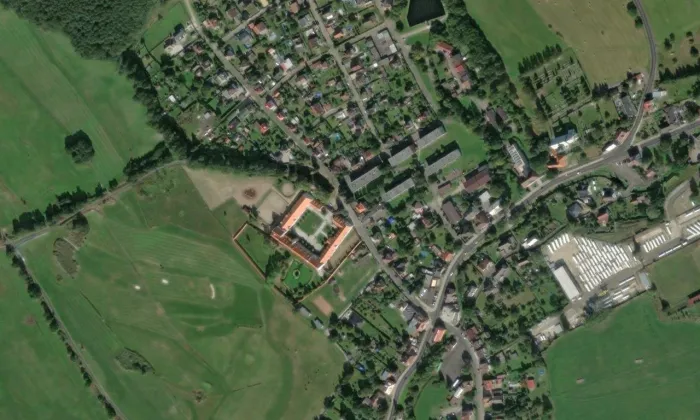Libouchec – letecký pohled