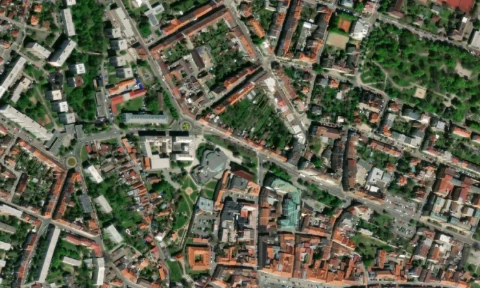 Litoměřice – letecký pohled