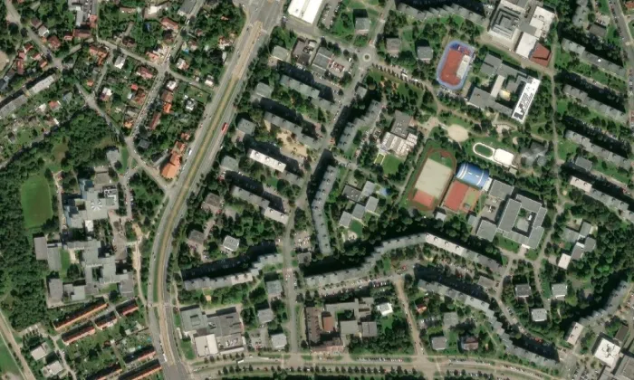Lochotín – letecký pohled