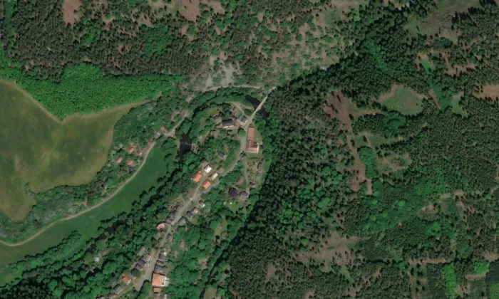 Loretánská kaple – letecký pohled