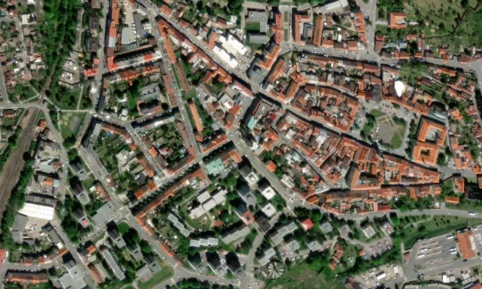 Lounská brána – letecký pohled