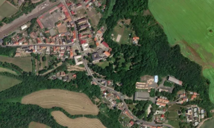 Měcholupy – letecký pohled
